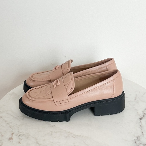 NEW Coach Leah Quilted Loafers Buff Size 7.5 - Picture 7 of 10